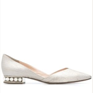 Nicholas Kirkwood Casati Flats in Platino